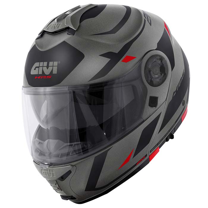 GIVI MOTO-SCOOTER-APE CASCO NERO TITANIO ROSSO S