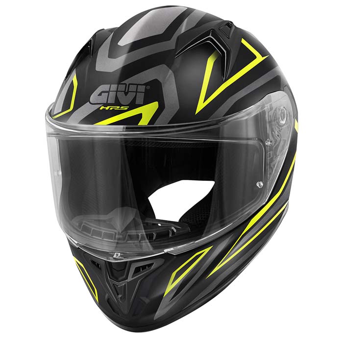 GIVI MOTO-SCOOTER-APE CASCO NERO OPACO-GIALLO FLUO