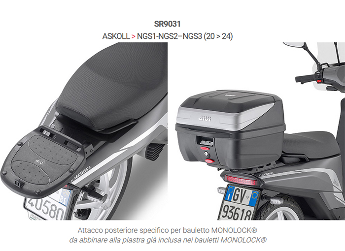 GIVI MOTO-SCOOTER-APE BAULETTI-BORSE