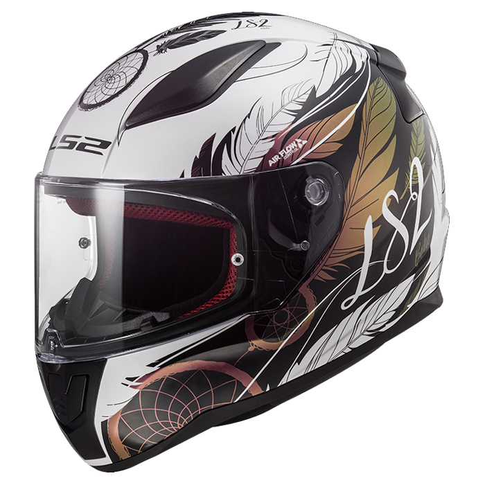 LS2 HELMETS MOTO-SCOOTER-APE CASCO BIANCO-NERO-ROS