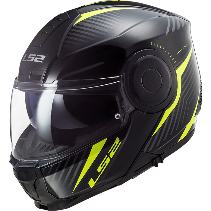 CASCO MODULARE 2022 SCOPE SKID NERO GIALLO FLUORESCENTE LS2 MISURA XL