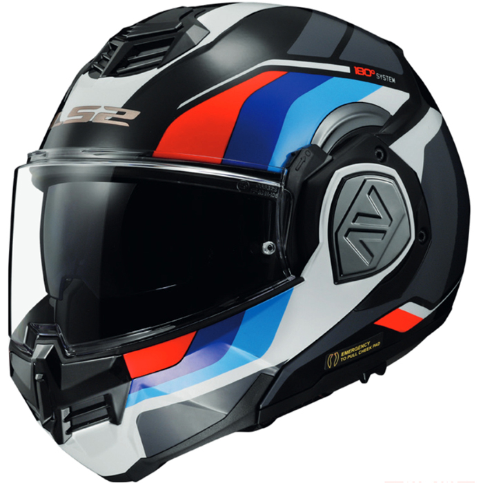 LS2 HELMETS MOTO-SCOOTER-APE CASCO NERO BLU ROSSO
