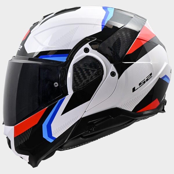 LS2 HELMETS MOTO-SCOOTER-APE CASCO BIANCO-BLU-ROSS