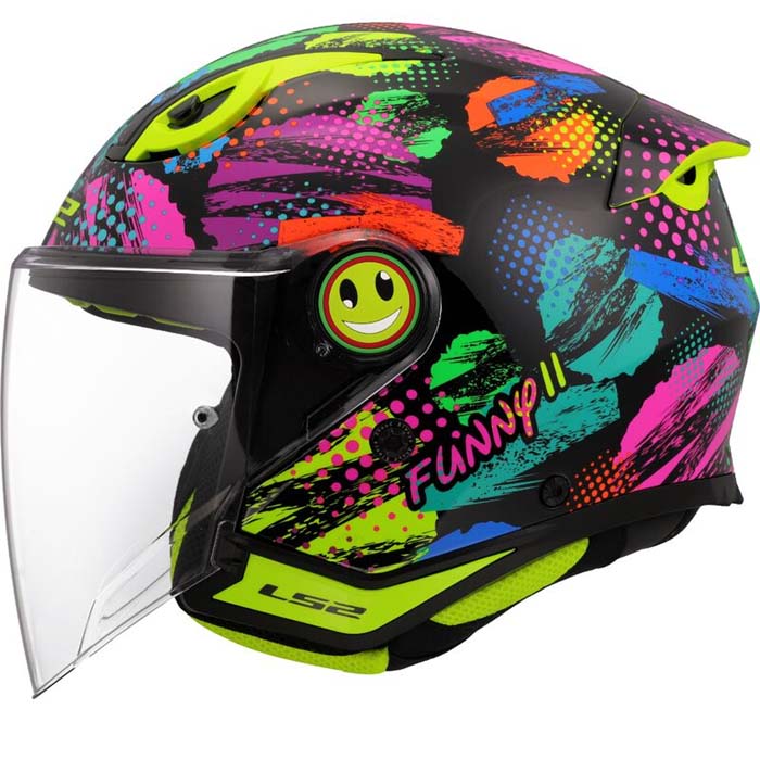 LS2 HELMETS MOTO-SCOOTER-APE CASCO NERO LUCIDO L