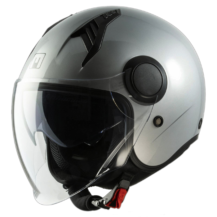 ONE MOTO-SCOOTER-APE CASCO ARGENTO METALLIZZATO L