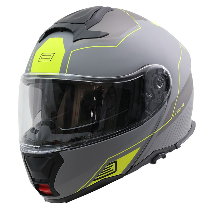 ORIGINE MOTO-SCOOTER-APE CASCO GRIGIO OPACO GIALLO